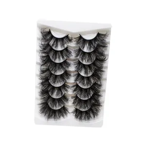 Lange flauschige künstliche Wimpern Mehrpackung dramatisches Volumen Wimpern auf Schale