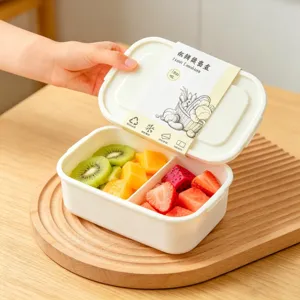 Plastic Bento Box Geschikt voor Magnetron Meerlaags Vak Lunchbox Afgesloten Vershoud Voedselopslagcontainer Voor Kantoor School