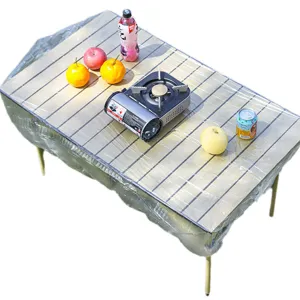 Disposable picnic table cloth waterproof oilproof elastic camping table cover for outdoor party