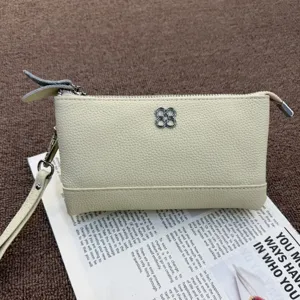 Women Genuine Leather Multifunctional Coin Purse Fashion Mobile Phone Bag Top Layer Cowhide Clutch Versatile Square Bag