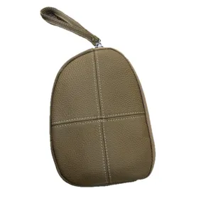 Premium genuine leather coin purse minimalist clutch wristlet handbag for women daily use.