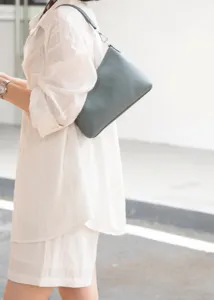 Minimalist leather crossbody bag for women, premium top layer cowhide everyday shoulder bag.