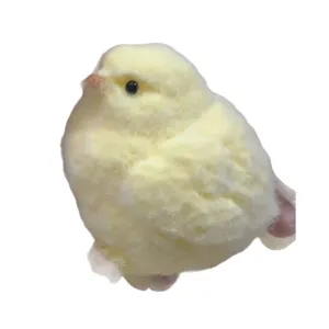 Cute yellow chick squeeze toy, fluffy decompression plush toy for kids and stress relief.