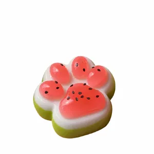 Cute cat paw watermelon squishy toy stress relief sensory fidget toy for adults and kids.
