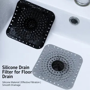 Filtre évier et attrape-cheveux en silicone pour bonde de douche cuisine et salle de bain.