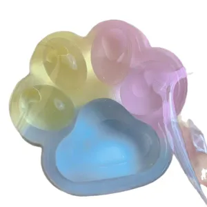 Cute colorful cat paw squishy toy TPR stress relief pinch toy for adults and kids main image