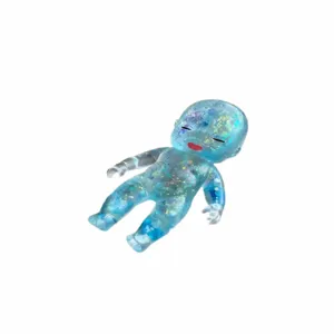 Glitzernde blaue durchsichtige süsse Baby Puppe Figur Spielzeug für Dekoration und Geschenk