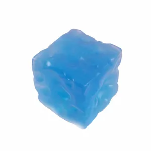 Stress Relief Squeeze Toy Transparent Blue Cube Fidget Sensory Toy For Relaxation