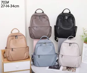 Genuine leather backpack stylish women travel casual daypack top layer cowhide school bag