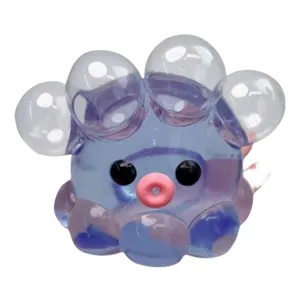Transparent Purple Octopus Bubble Squishy Toy Cute Slow Rebound Decompression Fidget Fun