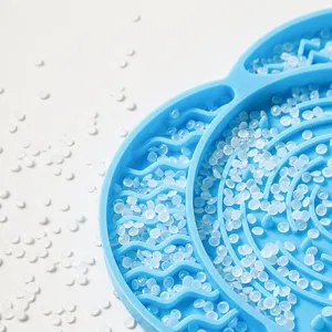 Tappetino Anti Ingordigia Cane Silicone CIotola Lenta Mangiatoia Blu Design Accessorio