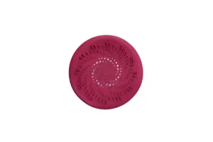 Silicone drain hair catcher detail view, flexible round sink strainer mesh surface.