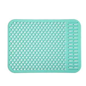 Silikon Küchen Geschirrtrocknung Matte hohle Spülenprotektor hitzebeständig Abflussmatte.