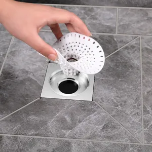 Silicone kitchen sink hair catcher and drain strainer plug for bathroom and shower anti-clogging.