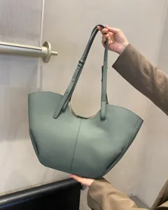 Borsa shopper in pelle da donna, grande capacità borsa a spalla, elegante borsa da lavoro.