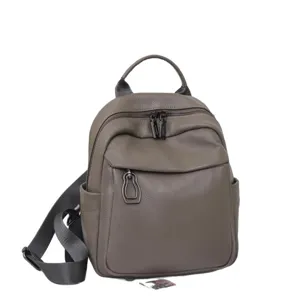 Premium genuine leather backpack for women, stylish multi-functional casual travel daypack.