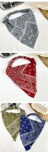 Detalle de la diadema bandana vintage con estampado paisley y tejido elástico antideslizante.