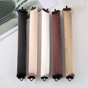 Heatless satin curling rod set for effortless overnight curls, soft silk hair styling tool for daily use.