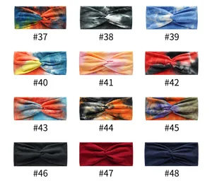 Bohemian twist yoga sports headband elastic sweat-absorbing wide hair band for women running