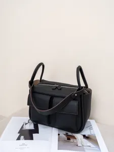 Premium Togo genuine leather women handbag, large capacity stylish top handle tote and shoulder bag.