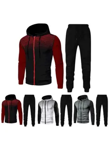 Men's tracksuit hoodie and sweatpants set casual sportswear autumn winter activewear outfits