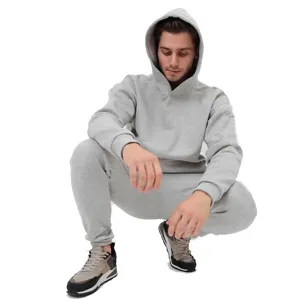 Herren Freizeit Trainingsanzug Fleece Kapuzenpulli und Jogginghose Set Sport Outfit