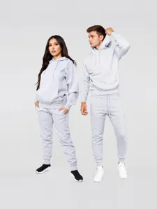 Herren Winter Fleecegefütterter Trainingsanzug Casual Kapuzenpullover Und Jogginghose Zweiteiliges Set Sportbekleidung