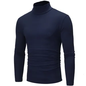 Men slim fit mock turtleneck long sleeve knit pullover sweater closeup view fabric texture