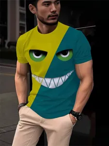 T-Shirt Homme Imprimé 3D Manches Courtes Col Rond Style Rue Drôle Monstre Vue Principale