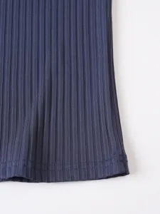 Detailed shot of men's ribbed knit fabric texture, close-up view showing neat stitching.