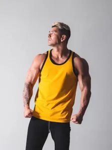 Herren Casual Sport Tanktop Sommer Fitness Einfarbig Ärmellos Gym Shirt Basic Rundhals Athletisch Weste Aktivkleidung