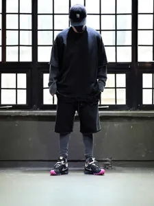 Men's summer casual sportswear set loose fit short sleeve t-shirt and streetwear shorts