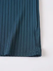 Close-up of men's knitted ribbed tank top hem, showing soft texture and neat stitching details.
