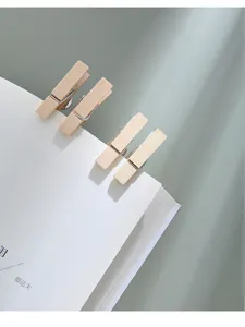 Mini mollette in legno naturale per foto carta artigianato note ufficio decoro 20pz