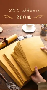 Close-up detail of vintage lined kraft stationery paper, perfect for writing and journaling.