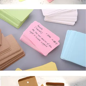 Schede indice vuote multicolore carte memo per studio DIY note di parole studio