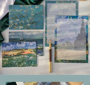 Set de papeterie de peinture a l'huile celebre de Van Gogh papier a lettres vintage art
