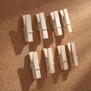 20pcs natural wood clothespin pushpins, creative photo wall decorative thumbtacks for home decor.