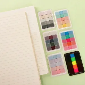 Note Adesive in PET Trasparente Macaron Morandi Linguette Indice Impermeabile Scrivibile Segnapagina Per Ufficio Scuola