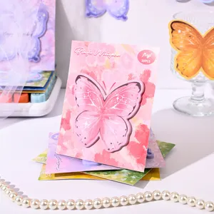 Cute butterfly sticky notes memo pads 30pcs aesthetic stationery for journal and school decoration
