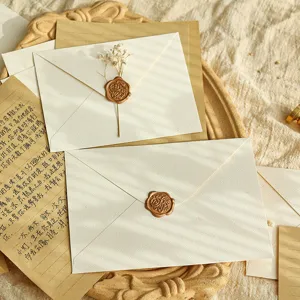 Vintage linen texture envelope and letter paper stationery set for romantic love letters.