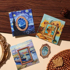 Vintage Van Gogh peinture à l'huile ensemble de marque-page en métal artistique