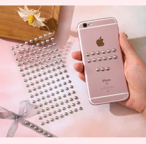 Silberne Strass Kristall Aufkleber fur Basteln DIY dekorative Edelsteine fur Handys