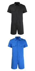 Men short sleeve short jumpsuit summer casual overall romper streetwear tactical uniform
