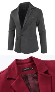 Blazer de costume slim décontracté pour homme, veste élégante à un bouton pour le printemps.