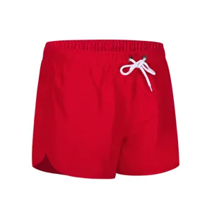 Short de plage rouge pour homme, short de bain séchage rapide pour vacances été