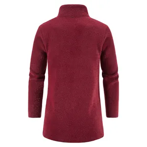 Men's stand collar long knit cardigan sweater wine red casual outerwear winter warm chic