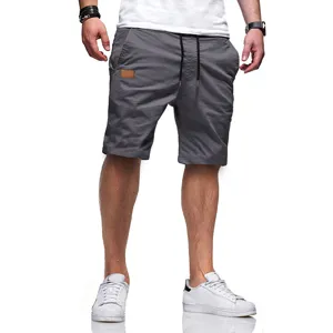 Pantaloncini casual uomo tinta unita coulisse estate moda streetwear pantaloncini grigi comodi