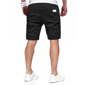 Shorts sportivi casual da uomo tinta unita, comodi e traspiranti perfetti per l'estate e palestra.