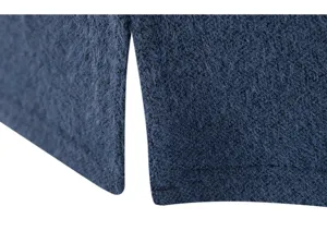 Close-up detailed view of mens faux mink fleece cardigan winter warm knitwear hem